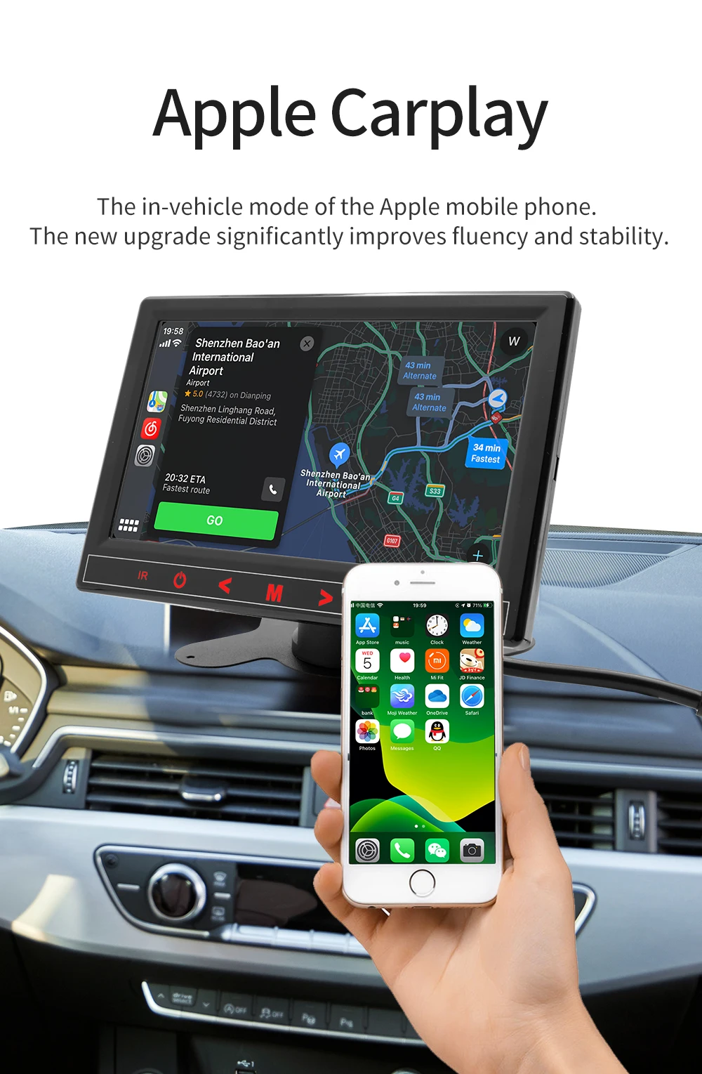 Портативный автомобильный монитор ESSGOO 7-дюймовый экран система Wince Bluetooth mp5-плееры