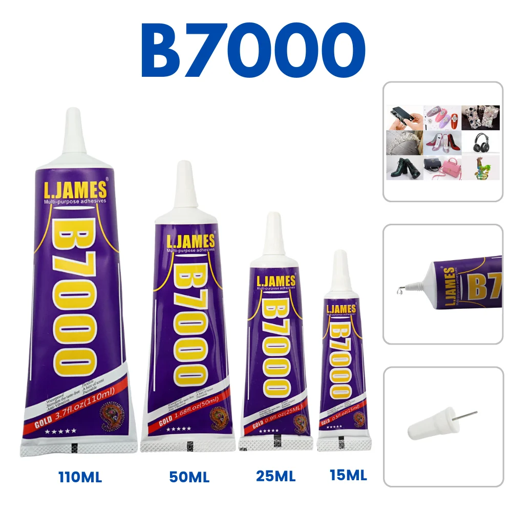 

Прозрачная Клейкая рамка для сотового телефона JAMES B7000, 15 мл, 25 мл, 50 мл, 110 мл