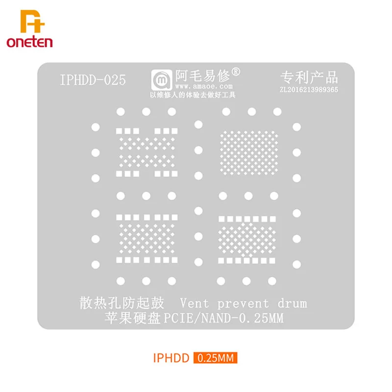 

Реболлинговый трафарет Amao BGA для iphone 6G 6S 7G 8P X XR XSMAX Nand HDD, ошибка смены жесткого диска 9, ремонт