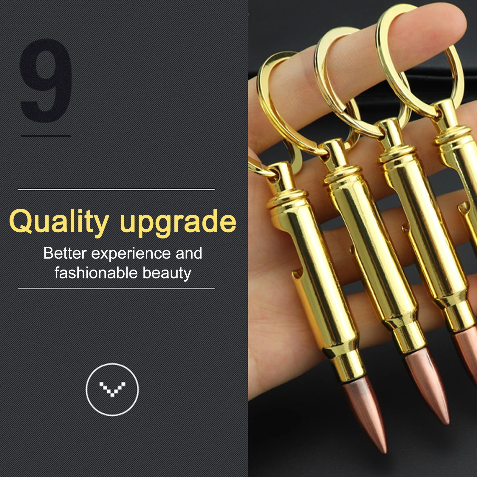 Уникальный брелок в виде пули с функцией открывалки для пива