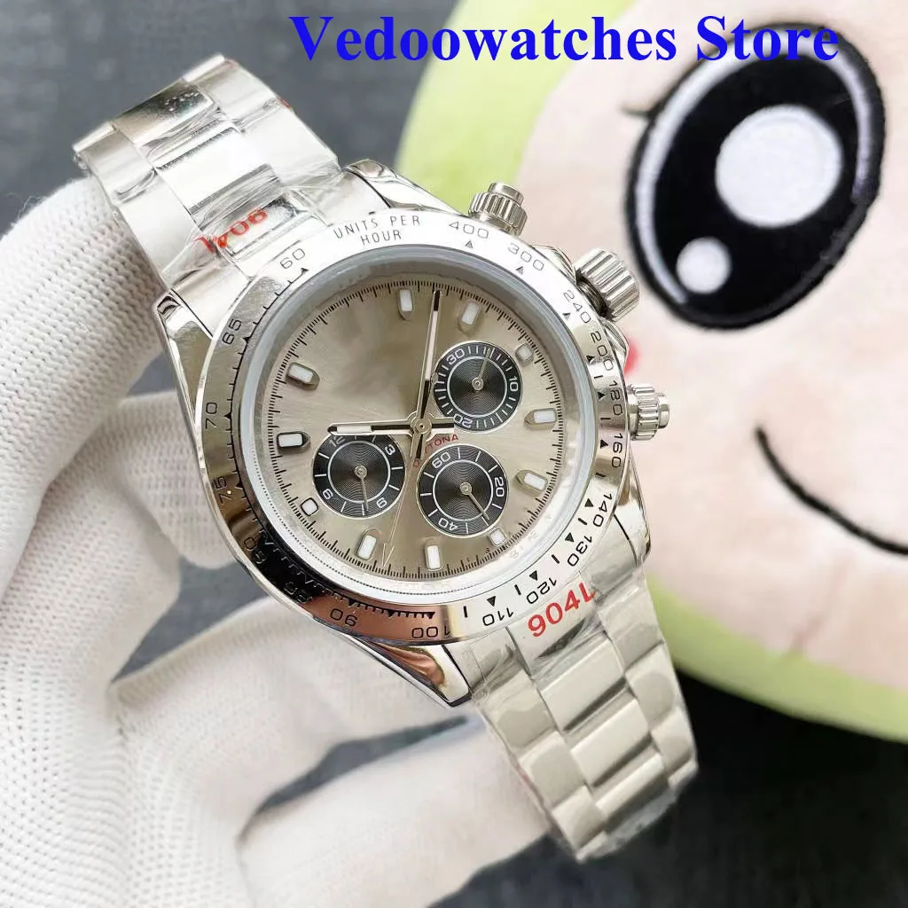 

Luxury Men’s Stainless Steel Automatic Mechanical Watch Panda Dial Daytona Watch Design