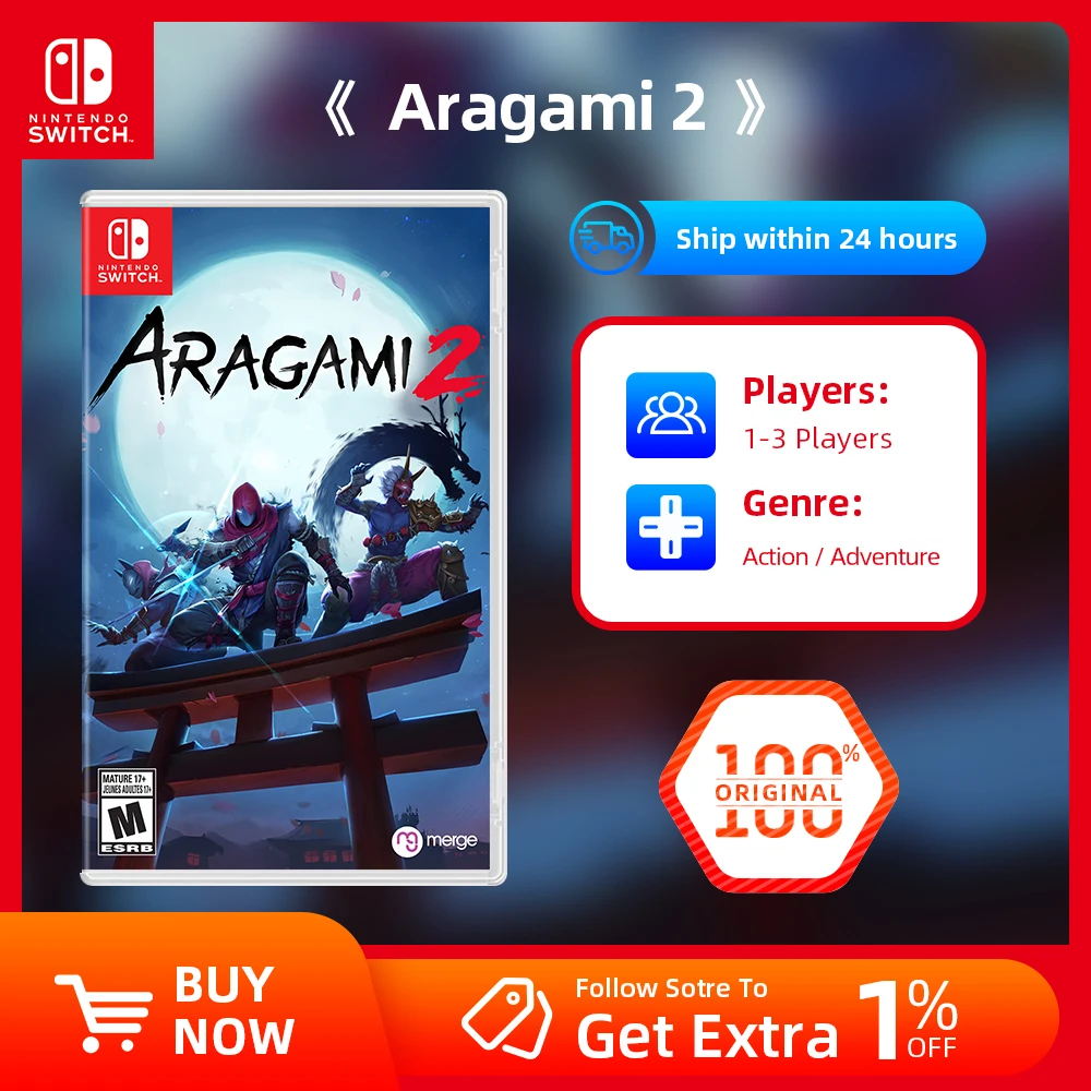 Nintendo Switch -Aragami 2-игровой физический чернильный картридж
