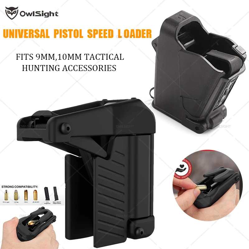 

OwlSight Universal Pistol Speed L oader Fits 9mm,10mm Tactical Hunting Accessories