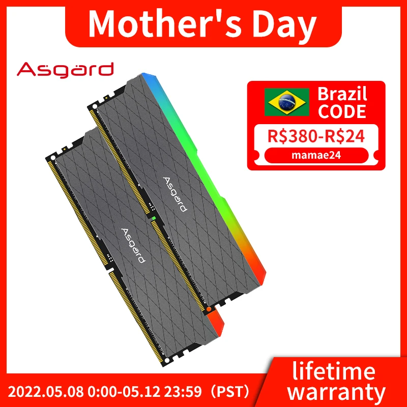  Оперативная память Asgard Loki w2 RGB RAM 8GBx2 16gb 32gb 3200MHz PC4-25600 DDR4 DIMM Memoria Ram ddr4 Desktop Ram s 1,35 V 