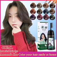 organic black hair color dye hair shampoo cream permanent cover white gray shiny natural plant hair dye comb popular color