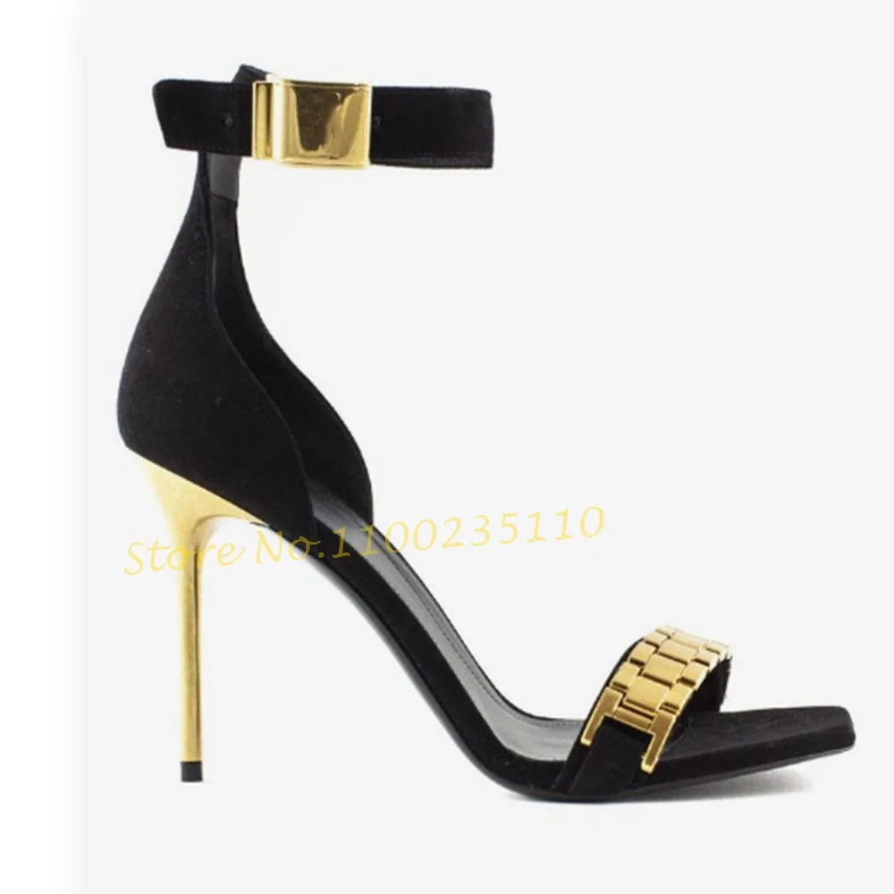 Сандалии женские на высоком каблуке роскошные босоножки с ремешком щиколотке