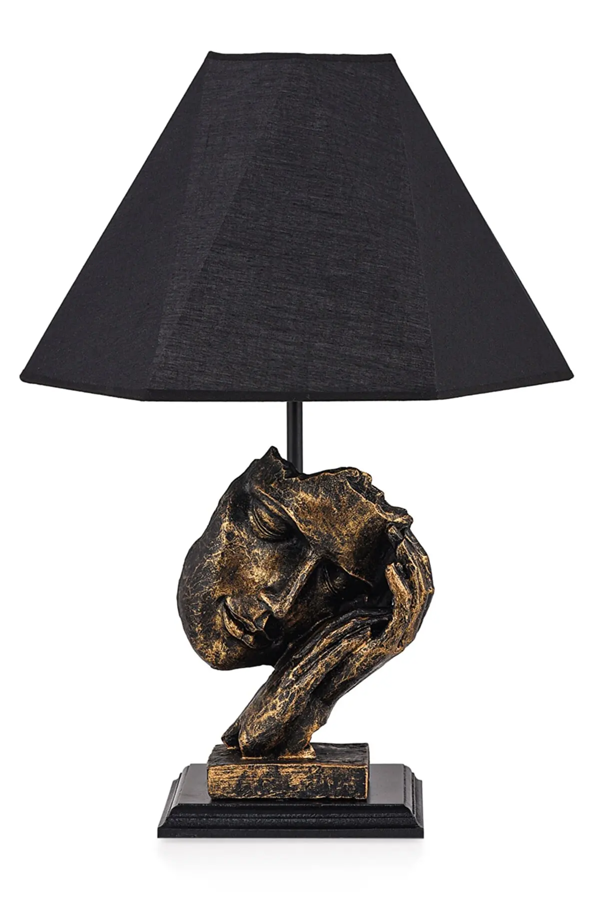 

Face Lampshade Tumbled Decorative table Lamp Black Night Lamp Modern Lighting Abat-jour, Lampe de table אהיל, מנורת שולחן