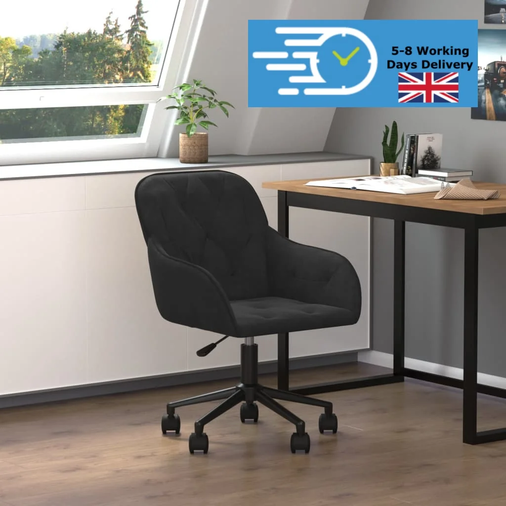 

Swivel Office Chair Black Velvet, living room furniture, dining armchair armchairs for living room, Office chair with wheels