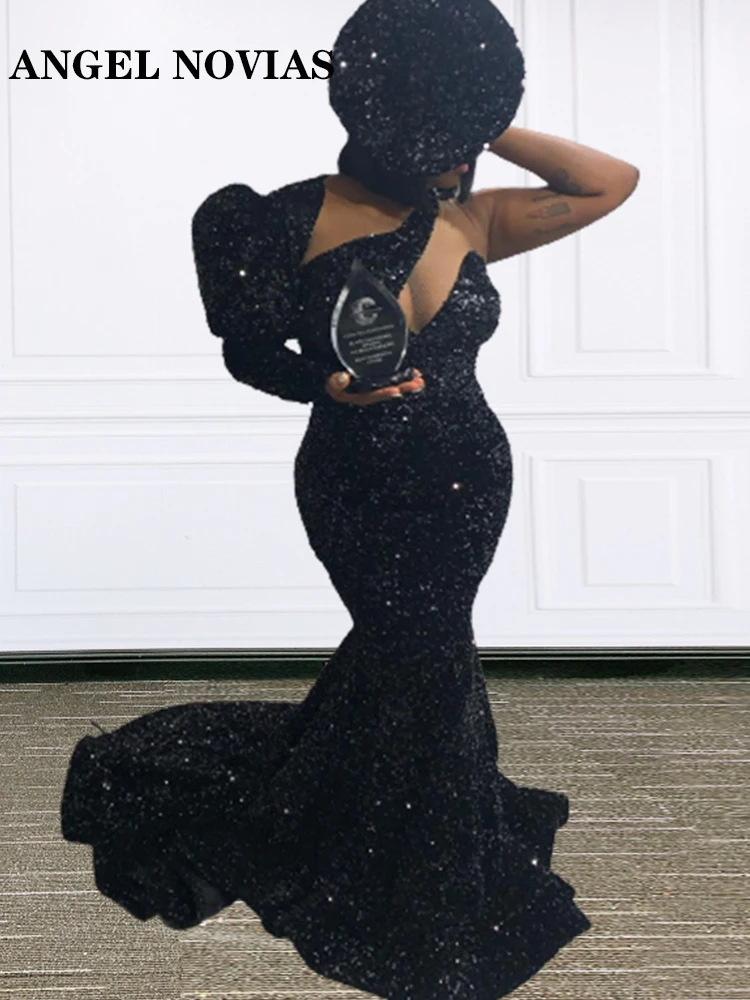 

Long Mermaid Black Prom Dresses 2023 Robe De Soiree Asymmetrical Party Birthday Homecoming Dress Vestidos Elegantes Para Mujer