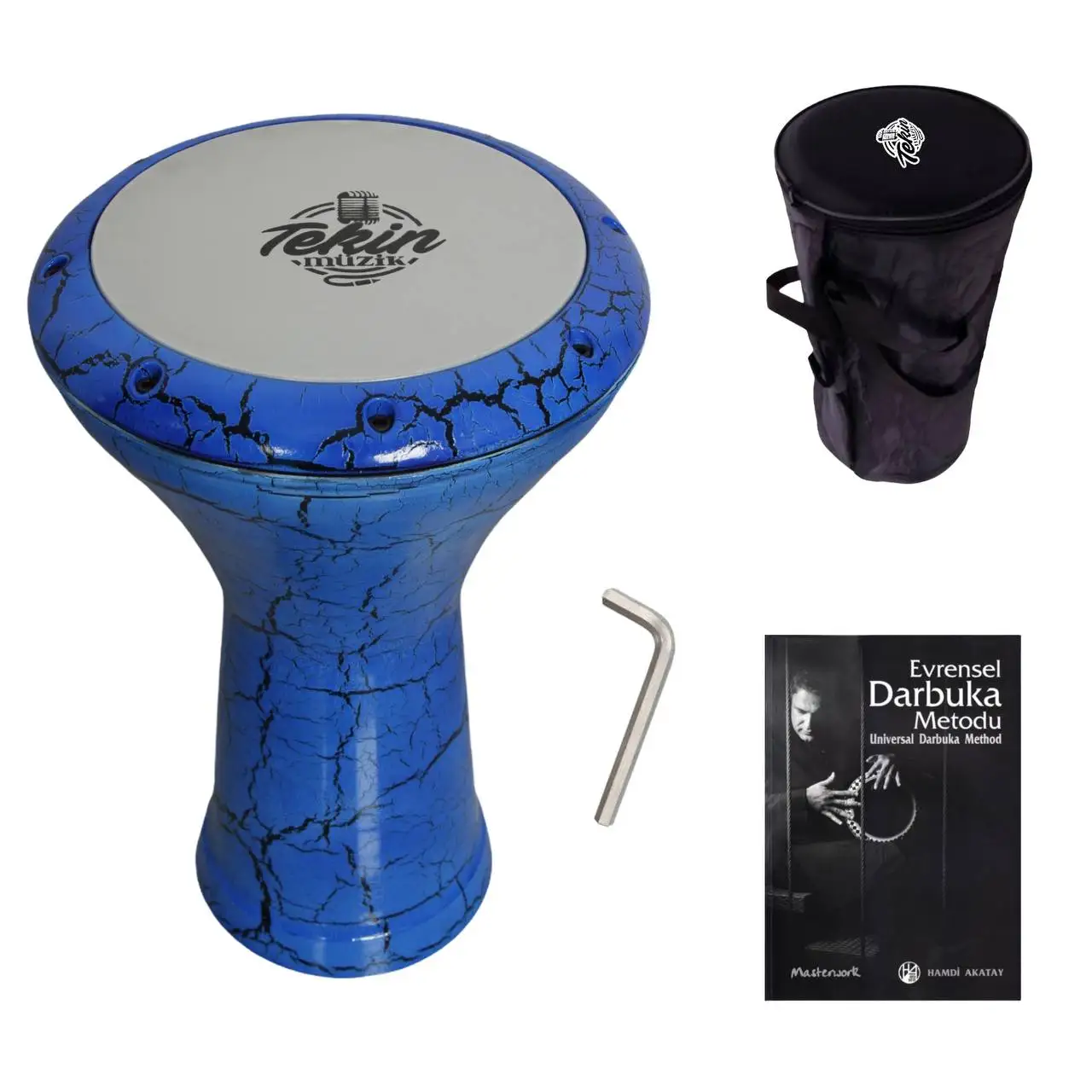 Darbuka Tomtom Goblet with Case and Learning Guide Drum Doumbek Tombak Arabic Tabla Taborine Tabor Darabukka Percussion Musical enlarge