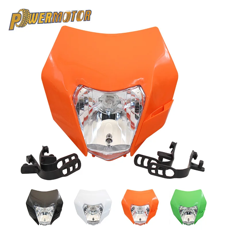 Motorcycle Head Light Headlamp Universal Mask Plate for KTM SXF EXC XCF 150 200 250 350 450 Super Motor Dirt Pit Bike Motocross