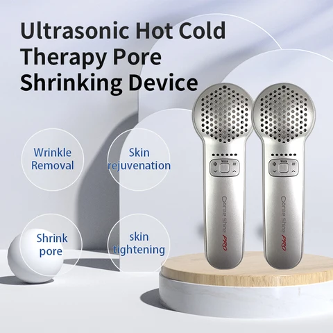 Портативное устройство для ультразвуковой терапии, устройство для сужения пор, массажный инструмент с молотком для горячей и холодной воды