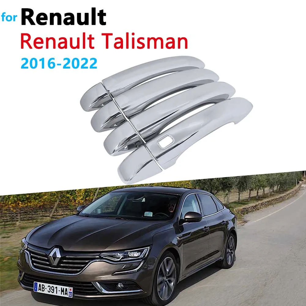 

for Renault Talisman Samsung SM6 2016~2022 2019 Chrome Sturdy Door Handle Cover Car Styling Accessories Protective Film Stickers