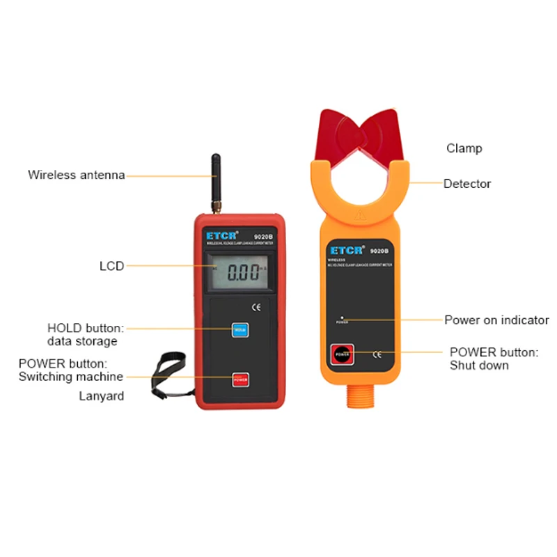 ETCR9020B Беспроводной измеритель тока утечки высокого напряжения с клещами