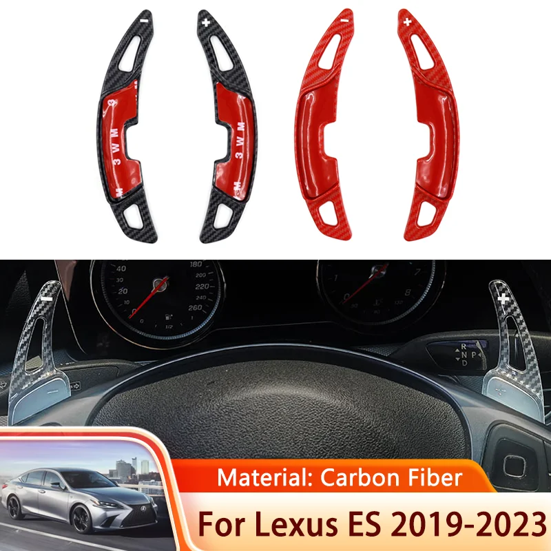

for Lexus ES 300h ES200 ES260 XZ10 2019 2020 2021 2022 2023 Carbon Fiber Car Steering Wheel Gear Shift Shifter Extension Cover