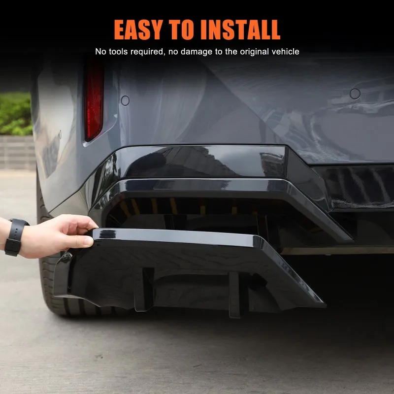 ABS Карбоновая задняя выхлопная труба автомобиля верхняя панель отделка спойлера