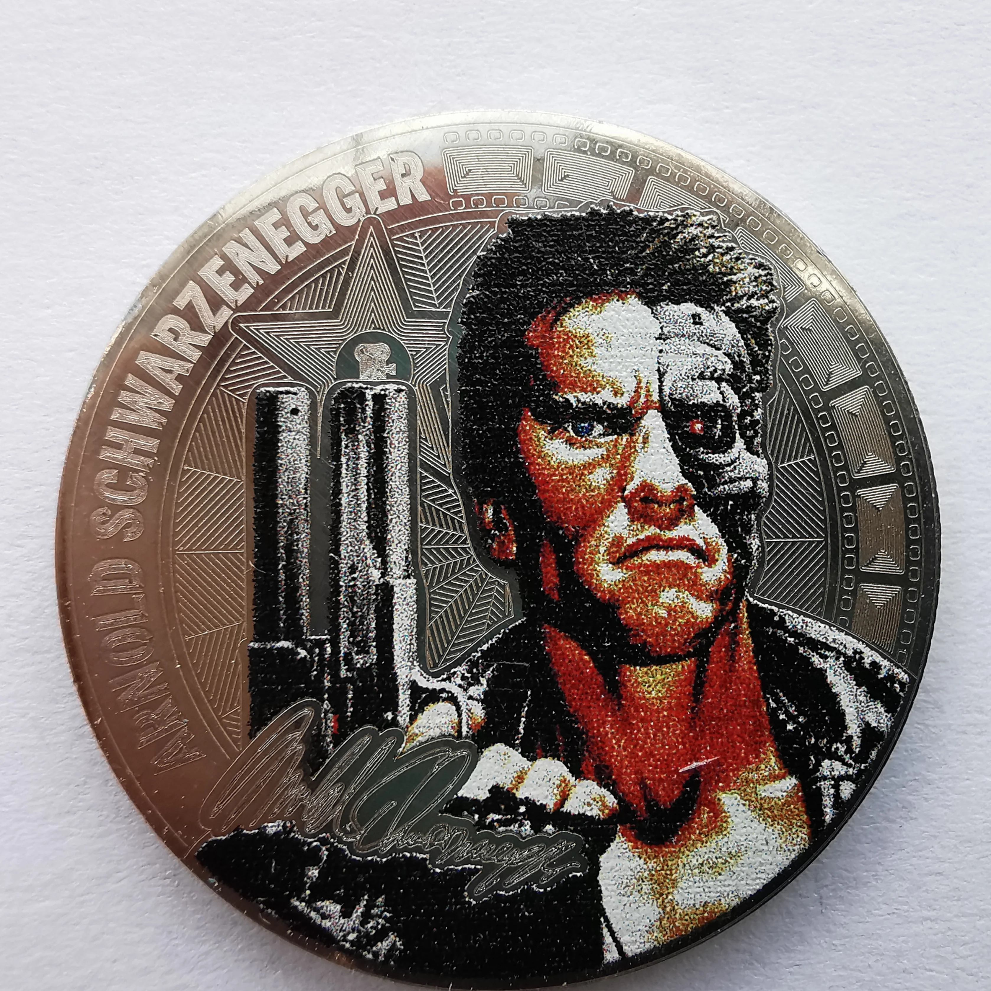 Монета 25 рублей Арнольд Шварценеггер Arnold Schwarzenegger Актеры Голливуда Россия