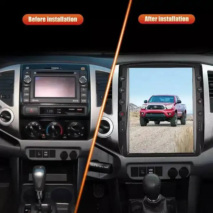 AuCar Tesla радио 12 1 дюймов Android 9 для Toyota Tacoma 2005-2015 GPS навигация головное устройство