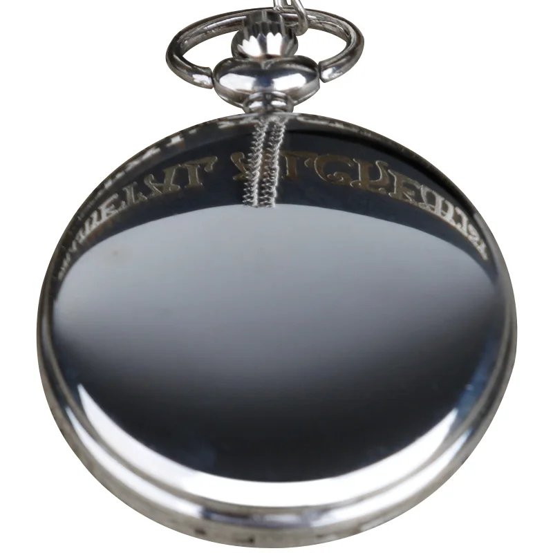 10pcs Silver Smooth Arabic Numerals Display Pocket Watches Steampunk Necklace Practical Popular Gift For Men Women Dropshipping