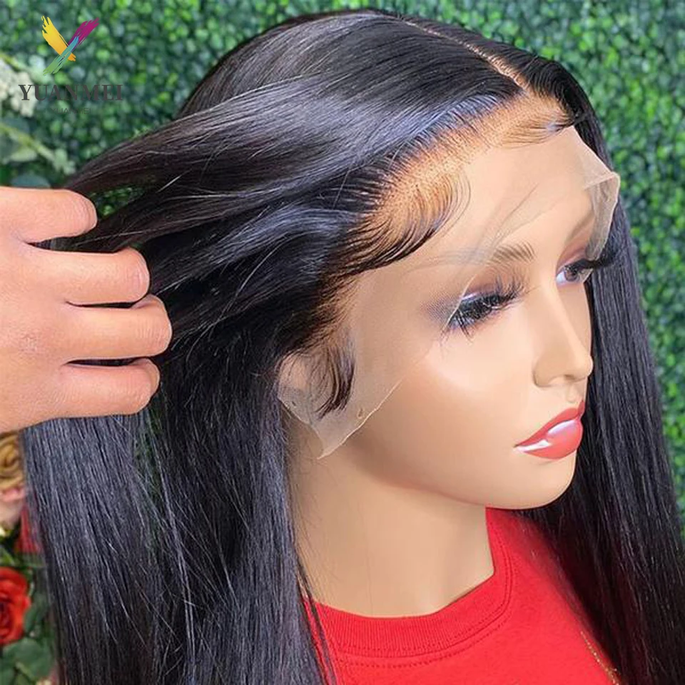 13x4 Bone Straight Lace Frontal Closure Wig 250 Density 30 Inch Lace Front Wig Brazilian Straight Human Hair Wigs For Women