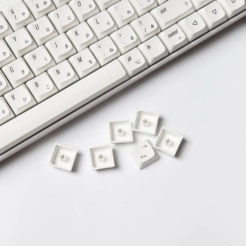 Набор клавиш MATHEW TECH XDA Profile PBT для Apple MAC ISO японский минималистичный белый колпачок