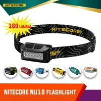nitecore nu10 160 lumens usb rechargeable headlamp utilizing high performance led built in 900mah li ion battery six colors