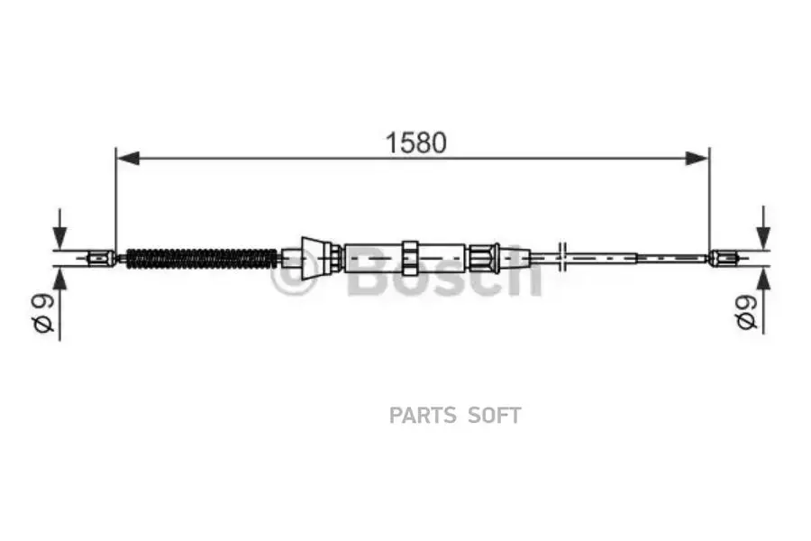 1 987 477 806_!трос ручника л.+п. Skoda Fabia All 99  1987477806
