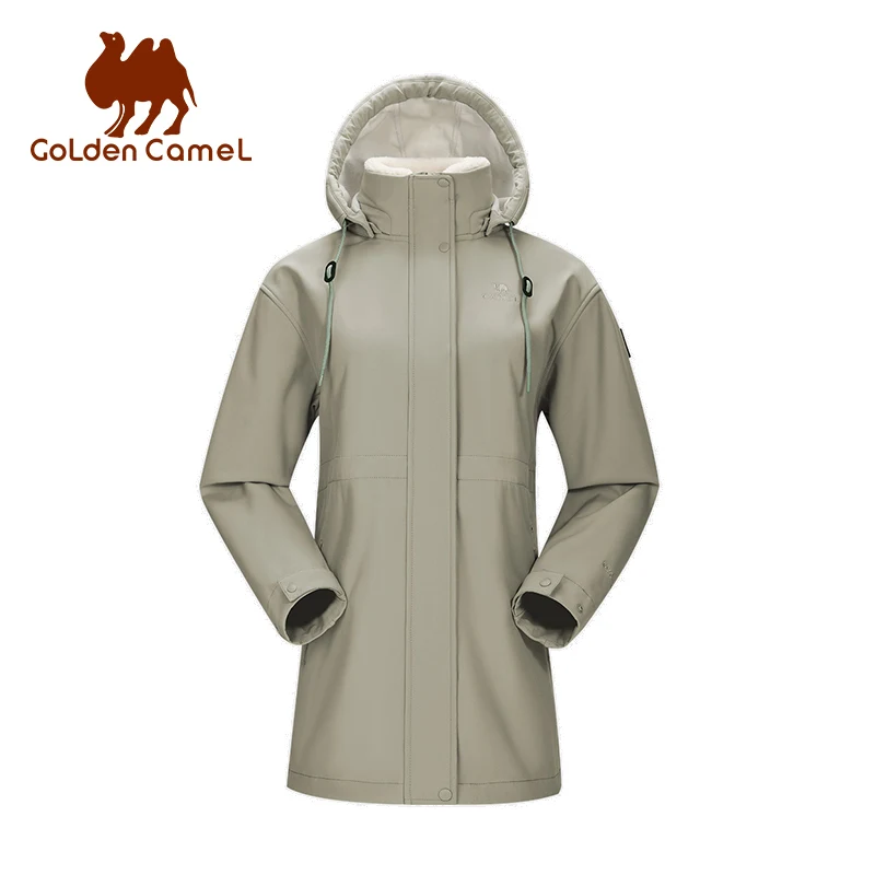 

Golden Camel Outdoor Women's Jacket Soft Shell Fleece Jackets for Women 2022 Waterproof Windproof Thickened Woman Winter Coats