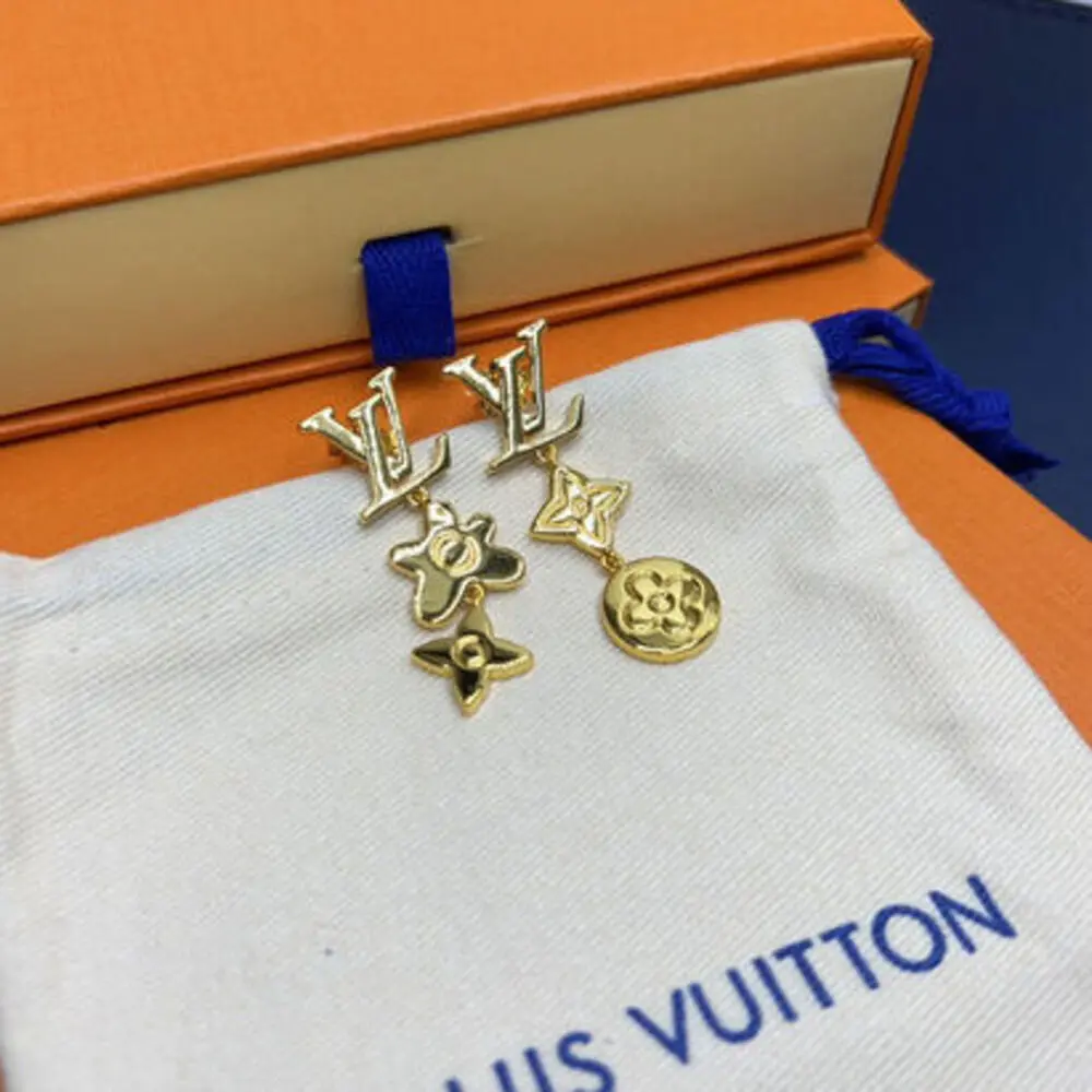 В стиле LOUIS VUITTON, Копия 1:1, Модные изысканные женские серьги, классические праздничные вечерние роскошные Ювелирные изделия, модные серьги, подарок