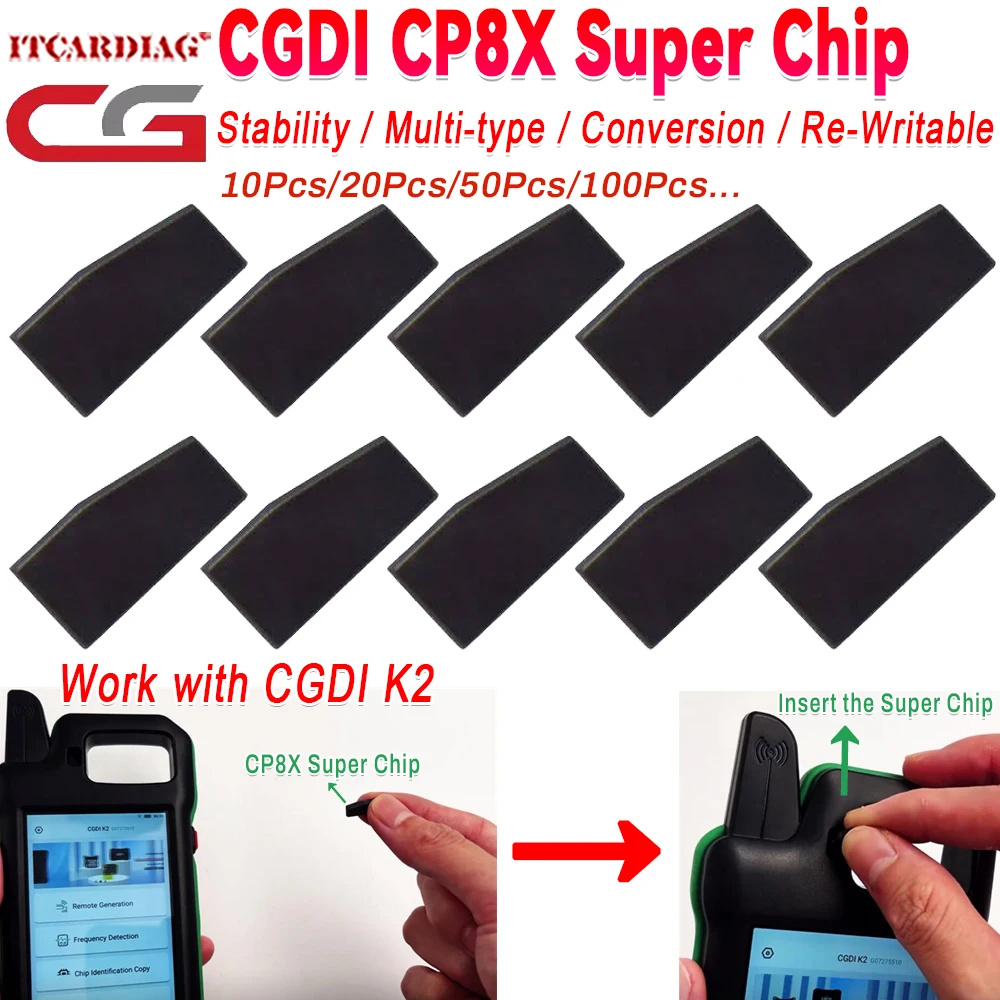 

Суперчип CGDI CP8X для CGDI K2, стабильность/развешивание/многотип/конверсия, можно установить в качестве lD46/ID4E 46_EXT/lD7938(ID47)/lDDST8..