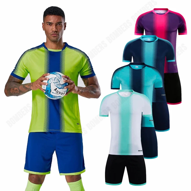 

NEW Men Soccer Jersey set uniforms Women Jersey Sublimation Set Custom Cheap Adults Football Jersey Personalized Printed Breath