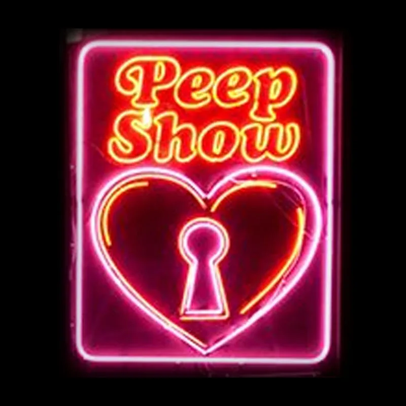 

Peep Show Adult Room Glass Neon Sign For Shop Club Advertise Beer Hotel Man Cave Room Decor Handmade Artwork Visual Wall Lamp