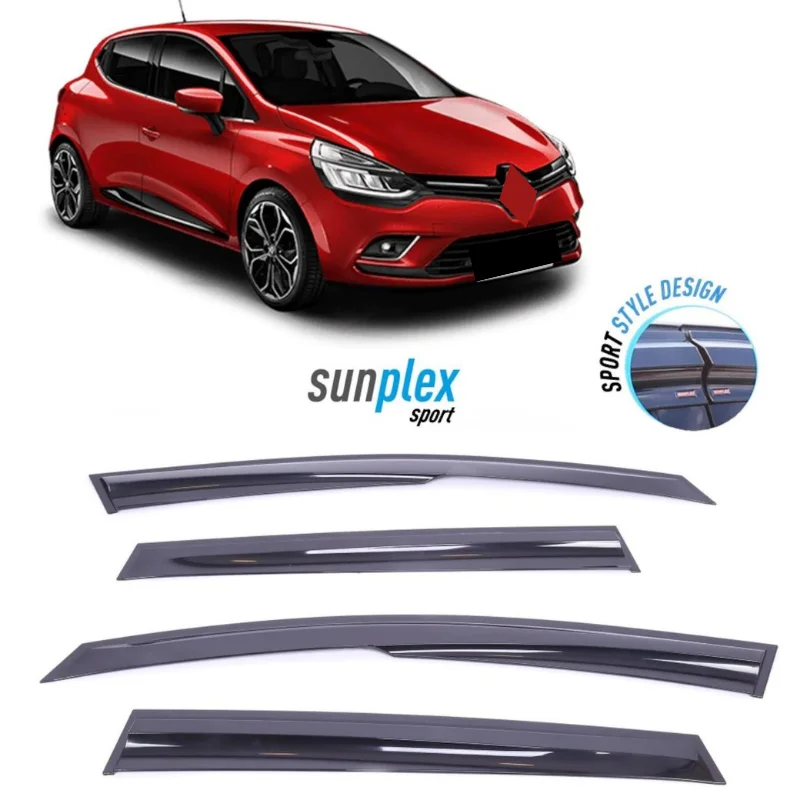 

Оконные аксессуары для Renault CLIO IV 2012-2019, оконный дефлектор в спортивном стиле, дождевик, козырек, навесы
