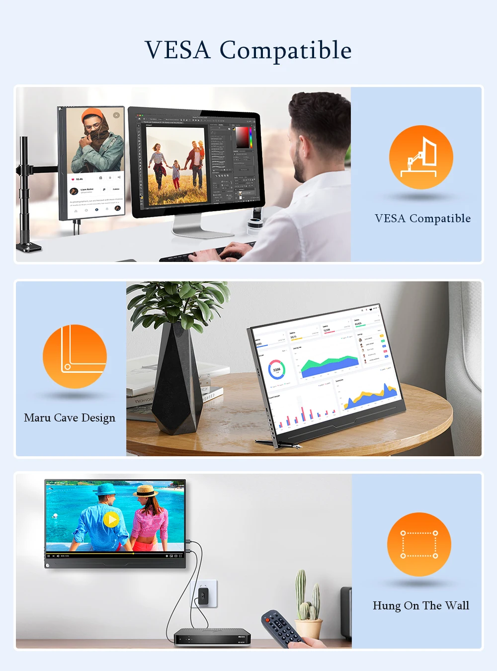 Монитор UPERFECT 15 6 дюймов FHD HDR 1920X108 0 IPS HDMI Type-C экран Портативный игровой Dsiplay PS4 Raspberry