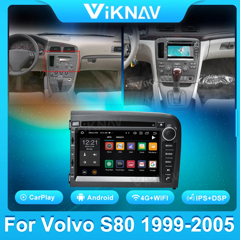 

Автомобильный мультимедийный плеер на Android для VOLVO S80 1999-2005, автомобильное радио, GPS-навигация, автомобильный стереомагнитофон с сенсорным эк...