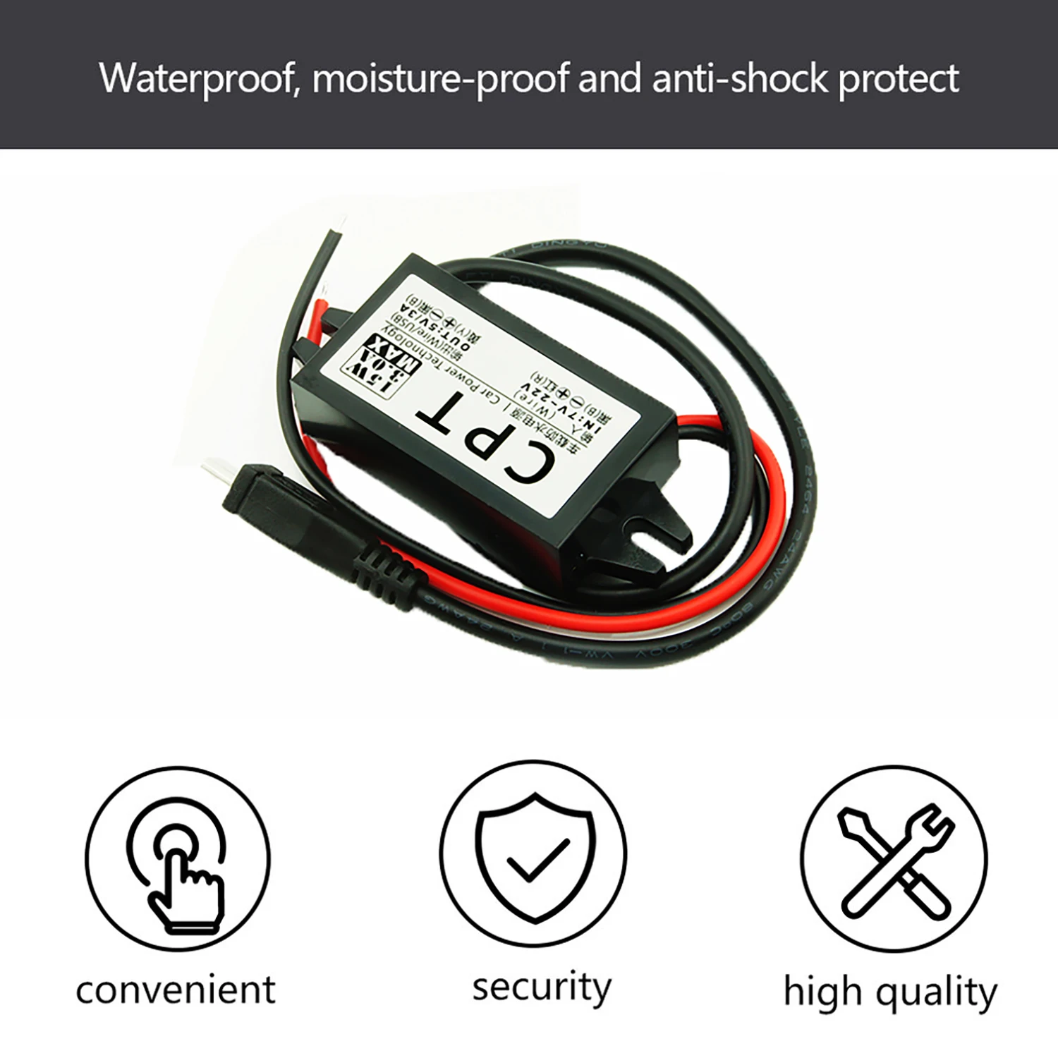 

New 5 Types Car Power Technology Charger DC Converter Module Single Port 12V To 5V 3A 15W with Micro USB Cable Dropshipping