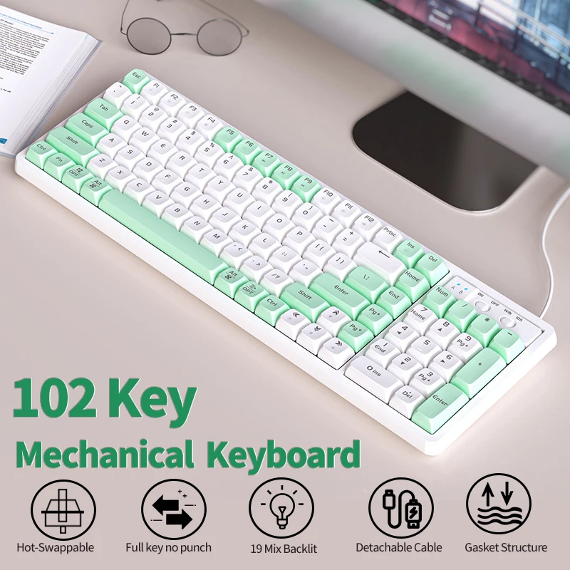 

Клавиатура Механическая Проводная игровая с подсветкой, 85-102 клавиш