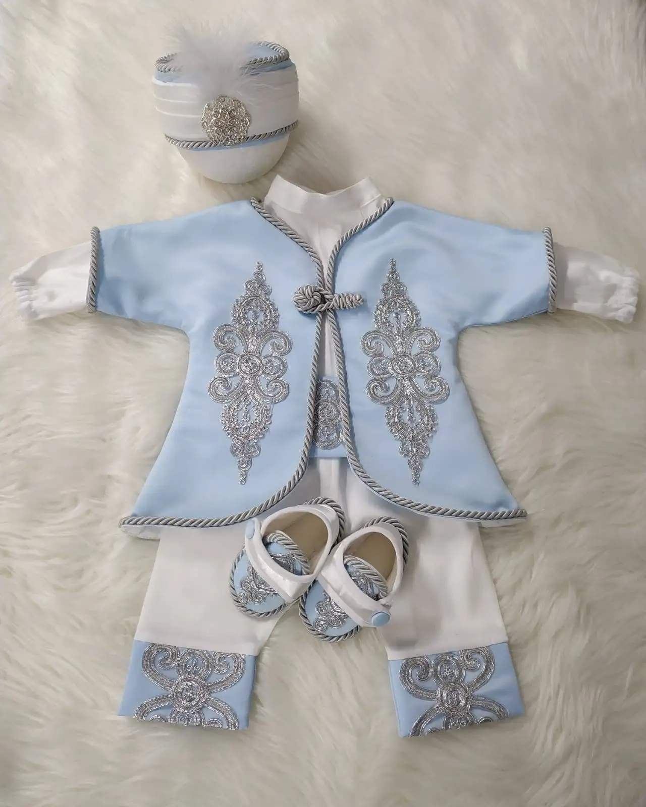Baby prince Mawlid ottoman Caftan costume circumcision dress special day newborn baby boy suit islamic dress