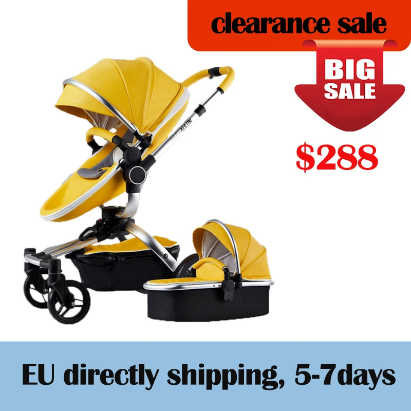 Clearance Fast  and Free Shipping Aulon 3in1 Baby Stroller 2 in 1 High land-scape  Pram  New Carriage on 2021