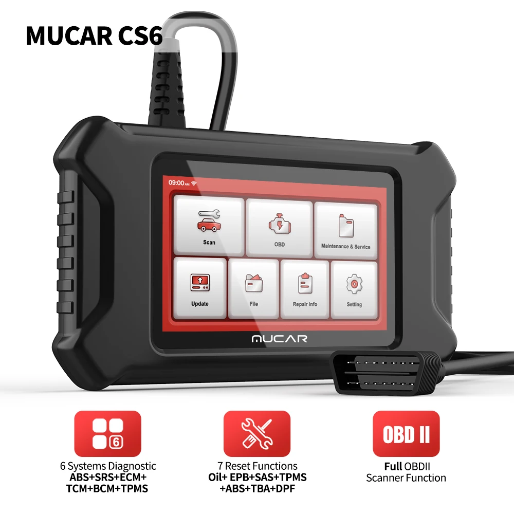 

MUCAR CS6 Professional DIY Obd2 Scanner For Auto Lifetime Free All Car Diagnostic Tools Obd 2 Code Reader TPMS Tester Bluetooth