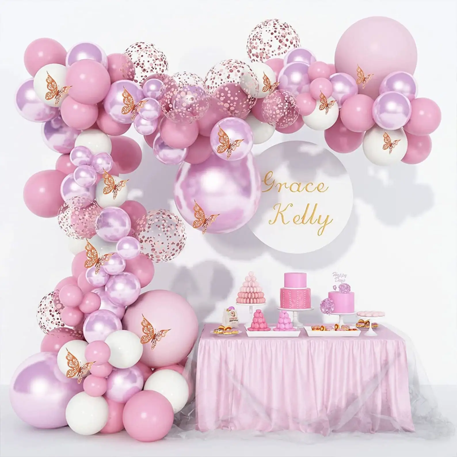 

Гирлянда с воздушными шарами, украшение для свадьбы, дня рождения, металлические хромированные шары с конфетти, из латекса, для детского праздника