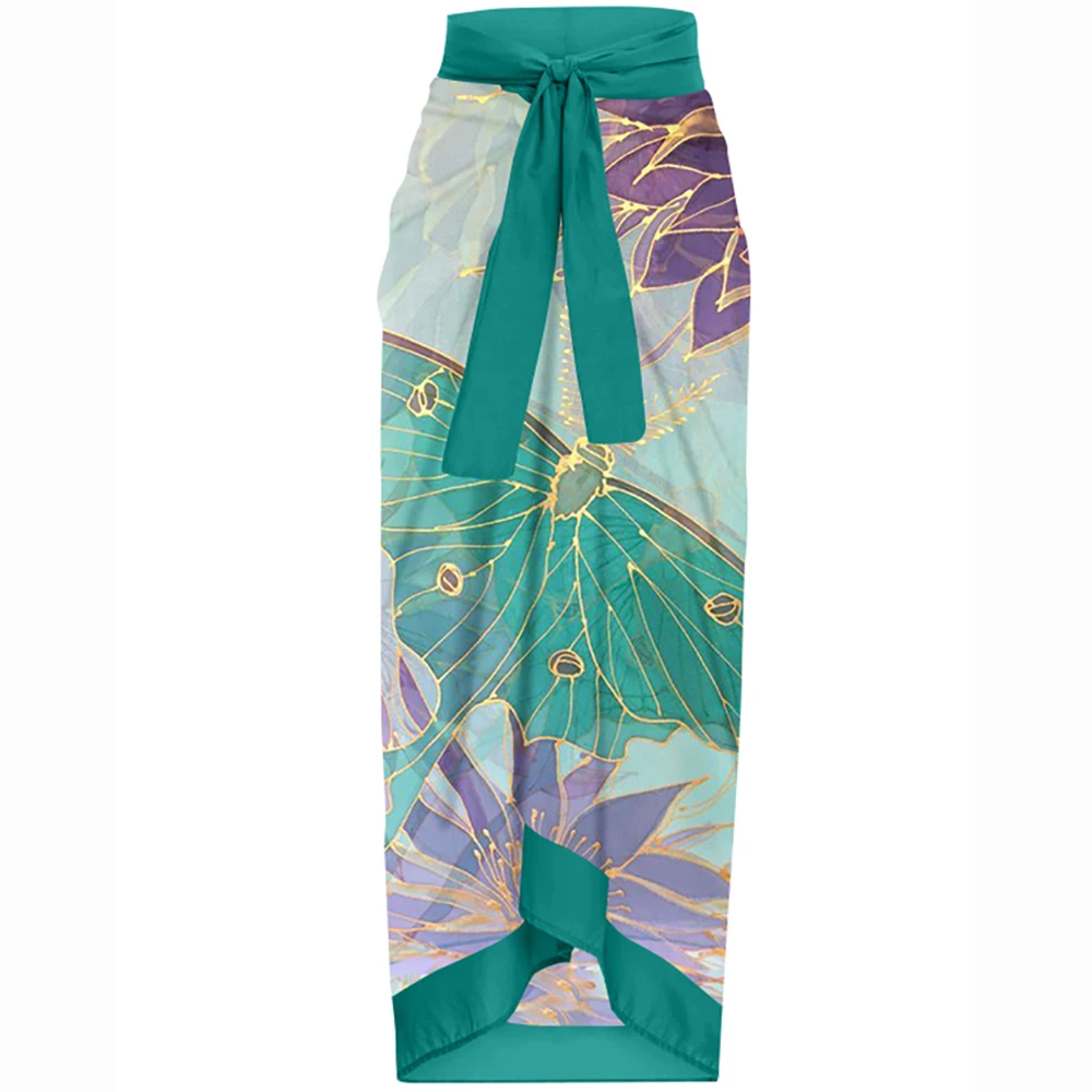 Luxury Women's Bathing Suit Vintage Butterfly Floral Print One-piece Swimsuit Summer Beachwear Push Up Slim Swimwear 2022 Bikini