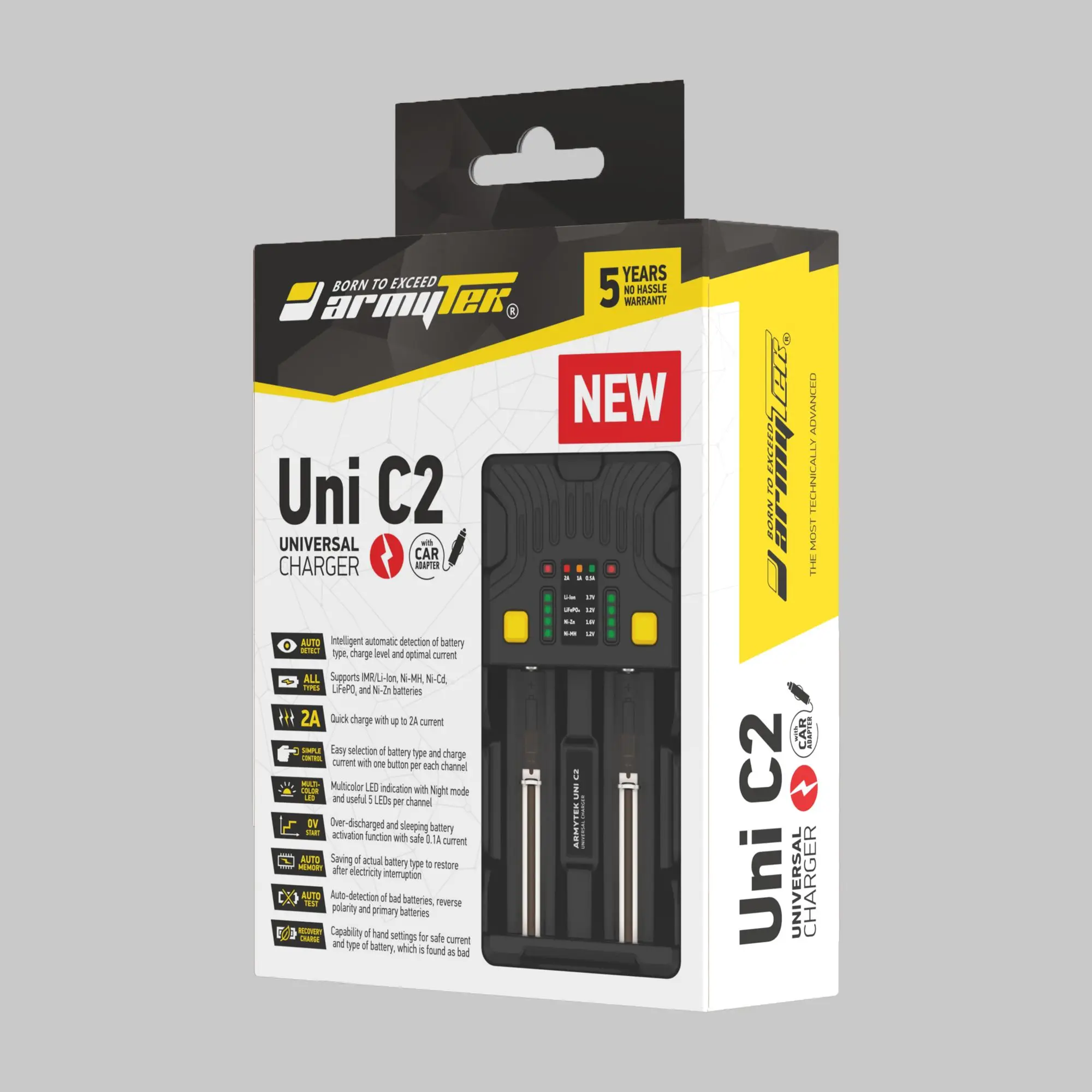 Универсальное Зарядное Устройство Uni C2 Для Аккумуляторов Типа IMR/Li-Ion Ni-MH Ni-Cd LiFePO4.