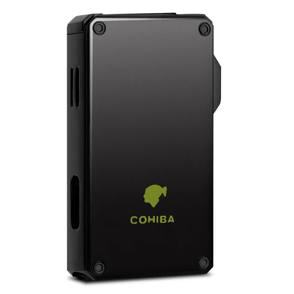

COHIBA Cigar Lighter Strong Fire Windproof Metal Cigar Cigarette Lighters Built in Drill Portable Travel Smoking Tool Men's Gift