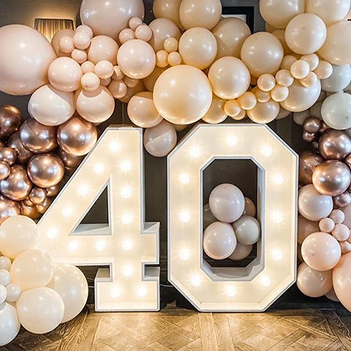 

0-9 Giant Birthday Number LED Luminous Light Figure Balloon Filling Box 1st Birthday Anniversary Wedding Party Decor Baby Shower
