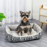 letter pet kennel bed soft breathable small medium dogs cushion fashion cat nest anti stress dog beds non slip room floor mats