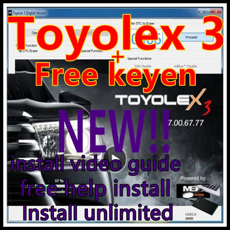 

Unlimited keygen ToyoLex3 ToyoLex 3 for Denso Lexus Mascheramento DTC EGR IMR DPF IMV VMAX IMMO OFF Disable Software free instal