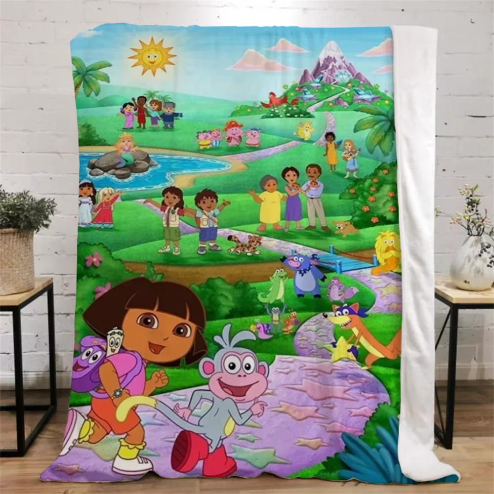Хлопковое одеяло Dora the Explorer для украшения дивана роскошные одеяла большого