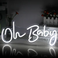 wanxing oh baby neon sign custom led light flex clear acrylic party shop wedding room festival vibe porch art wall decoration