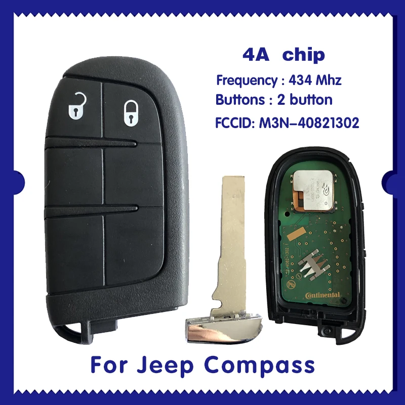 

Оригинальный чип для Jeep Compass M3N-40821302 433 МГц 4A CN086028
